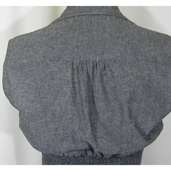 Snap Sleeveless front Zip Mini Dress - Picture 7 of 9